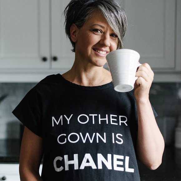 Cotton Hospital Maternity Gown - My Other Gown is Chanel (Black) - Picture 1 of 3